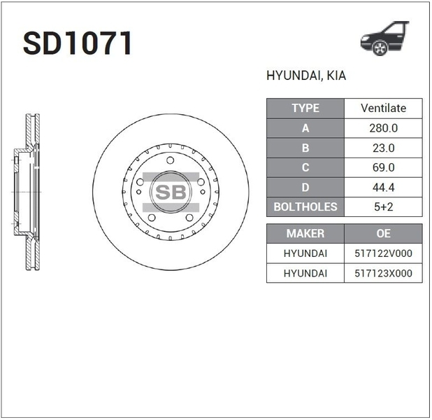 Купить запчасть SANGSIN - SD1071 
